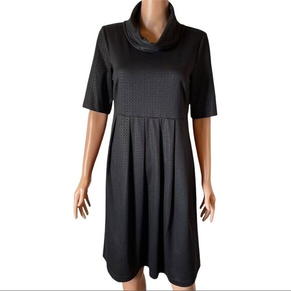 Robbie Bee Black Cowl Neck Dress Size 6 - Picture 2 of 15